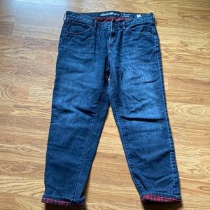 Eddie Bauer Flannel Lined Jeans 12P